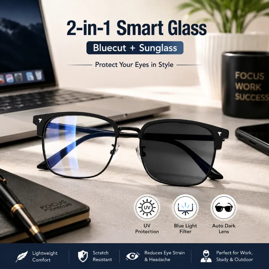 2 in 1 Smart Auto Bluecut + Sunglass