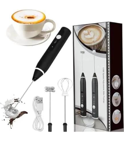 2-in-1 Electric Coffee Mixer, Milk Frother & Egg Beater (USB Rechargeable)