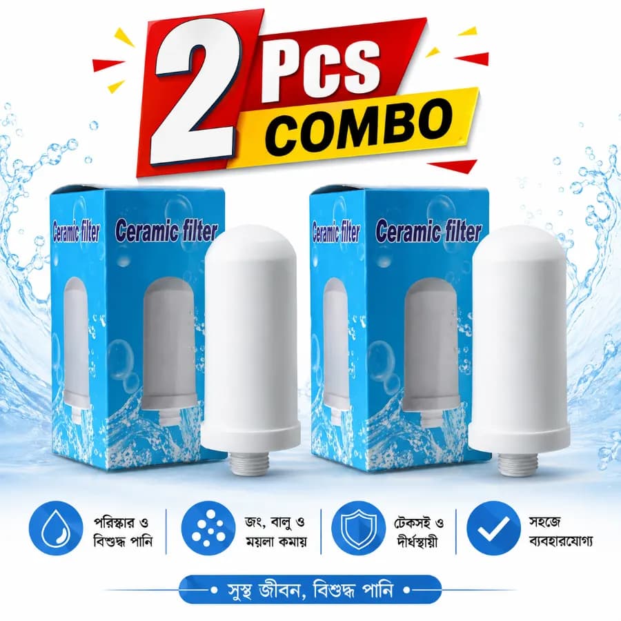 2 Pcs-Ceramic Filter Cartridge Replacement for Water Purifier